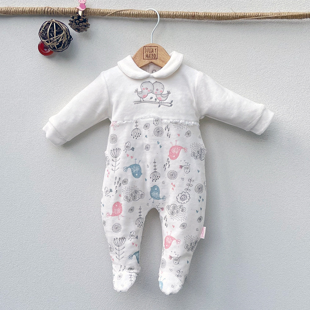 pijamas terciopelo bebes niñas enterizos primeras puestas recein nacido