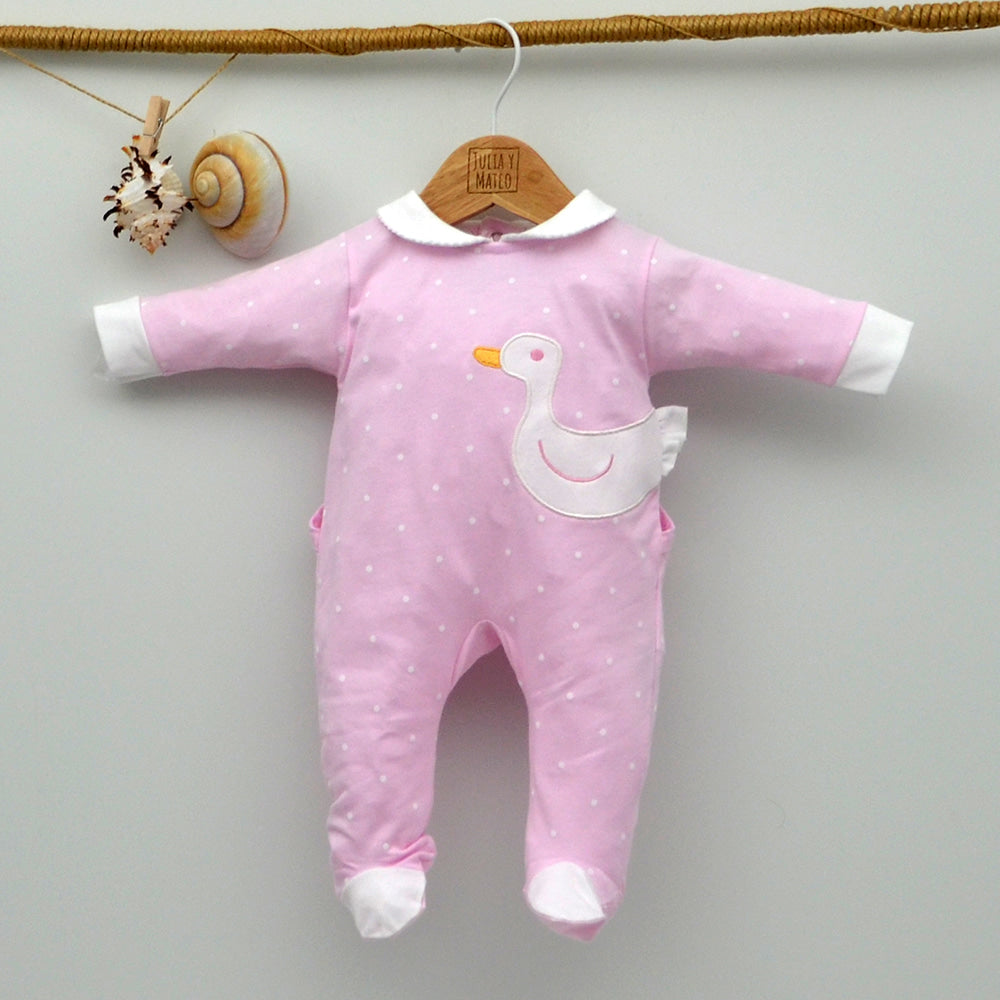 pijama terciopelo hija ana obregon patitos rosa