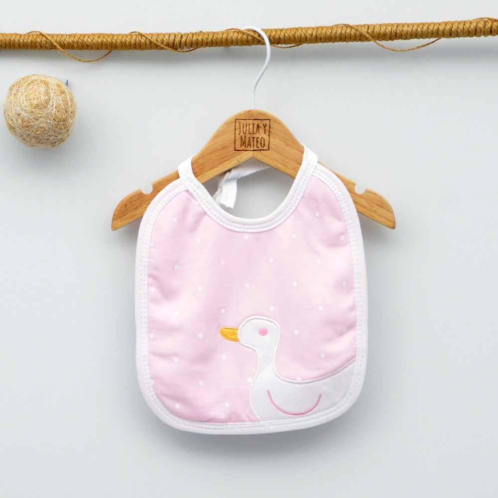 Conjunto Capa de baño y babero algodón Patito