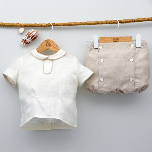Conjunto bebé lino Leo