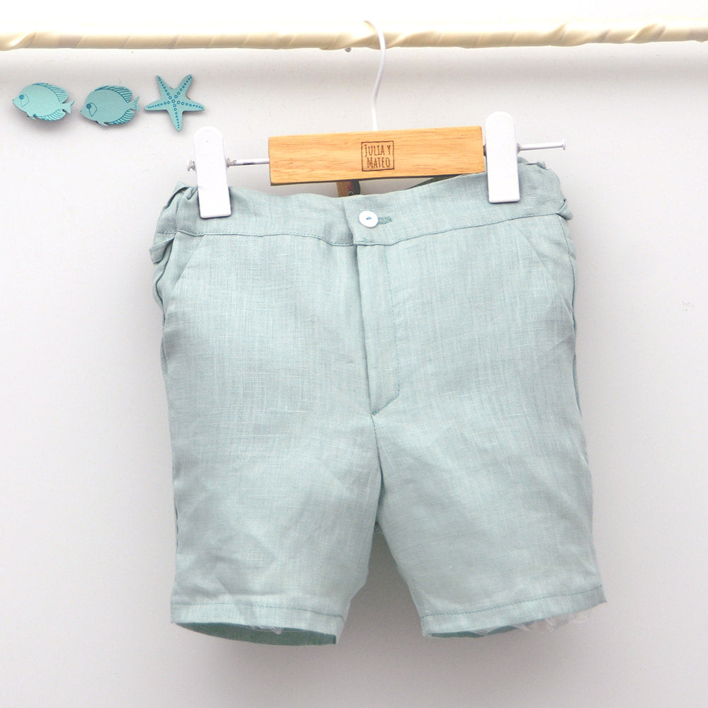 conjuntos vestir niños trajes ceremonia bodas arras niño lino hecho en españa color crudo arena tienda de ropa doña carmen color verde 2, 3, 4, 5, 6, años Mayoral