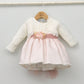 Vestido Bautizo y Ceremonia bebés Valeria con adorno floral