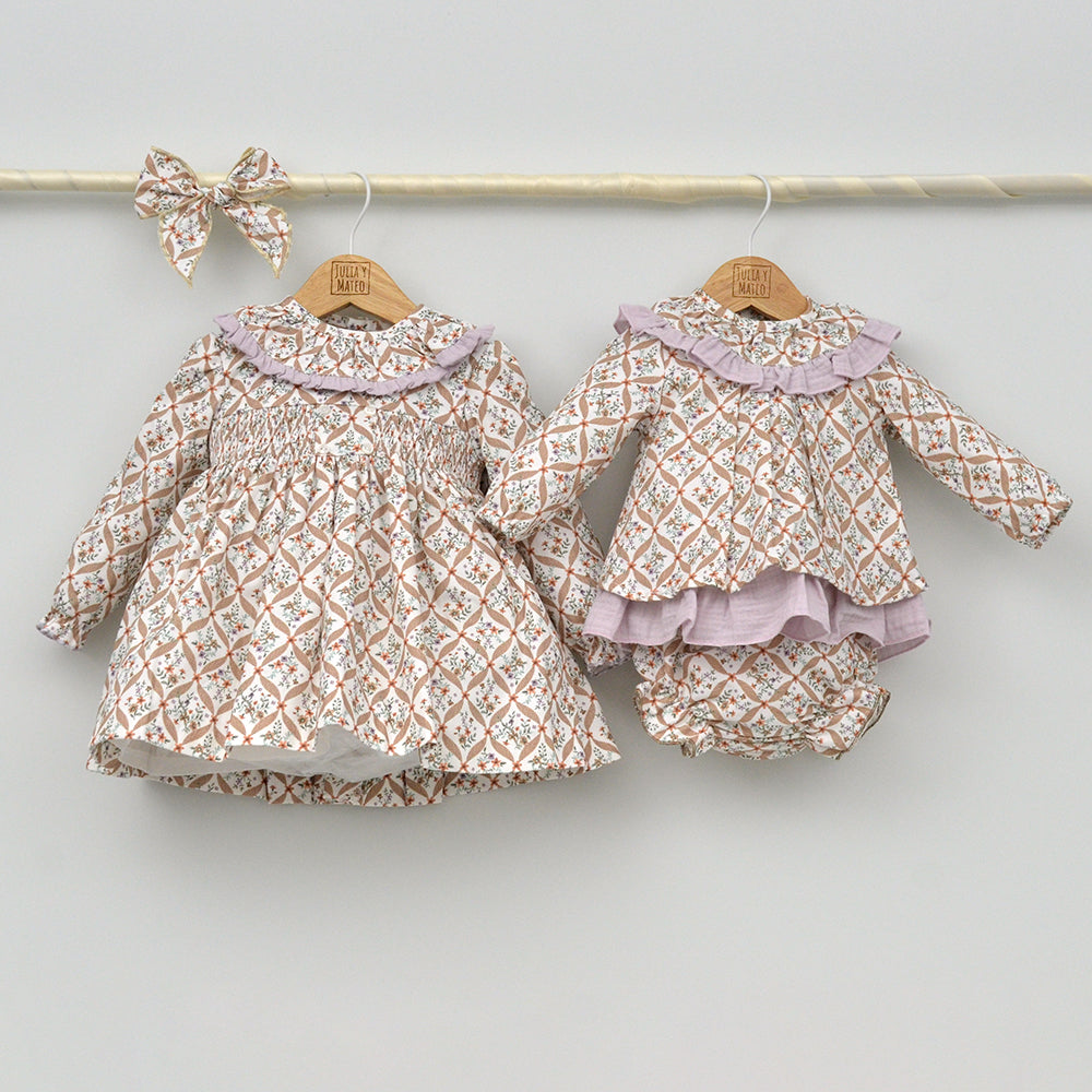 Vestido bebé Martina punto Smock