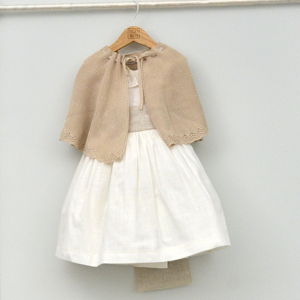 Vestido niña Emma con fajín de lino