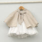 Vestido bebé Alma de organza con fajín de satén