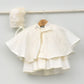 Vestido tul con bodoques bebés Clara con capota