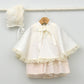 Vestido tul con bodoques bebés Clara con capota