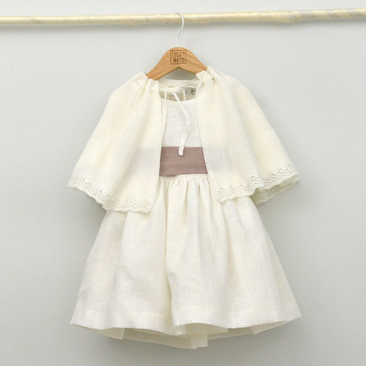 Capa Clara de Ceremonia con lazo de raso