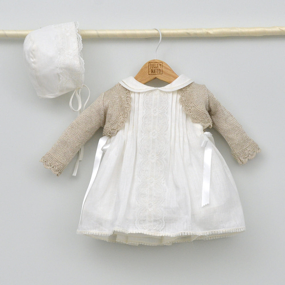tienda online trajes bautizo niñas vestidos bebes ceremonia bautismo estilo clasico lino organza hecho en españa