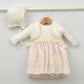 Vestido tul con bodoques bebés Clara con capota
