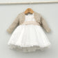Vestido bebé Alma de organza con fajín de satén