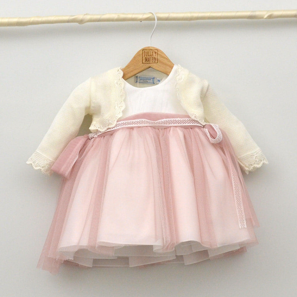 Vestido ceremonia niñas Amaya Trajes Bautizo bebes elegantes clasicos tienda ropa vestir hecha en españa
