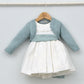 Vestido bebés Emma con fajín de lino