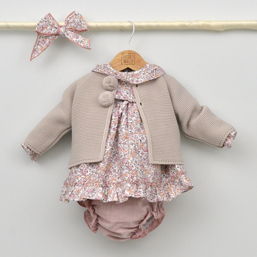 vestido vestir niñas otoño invierno trajes eventos bebes conjuntados, coordinadas, iguales, ajuego, ropa infantil clasica hecha en españa
