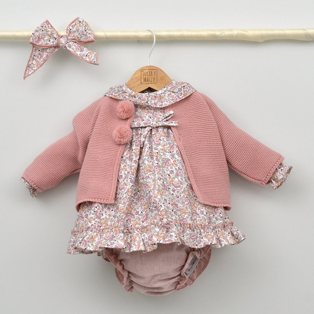 vestido vestir niñas otoño invierno trajes eventos bebes conjuntados, coordinadas, iguales, ajuego, ropa infantil clasica hecha en españa