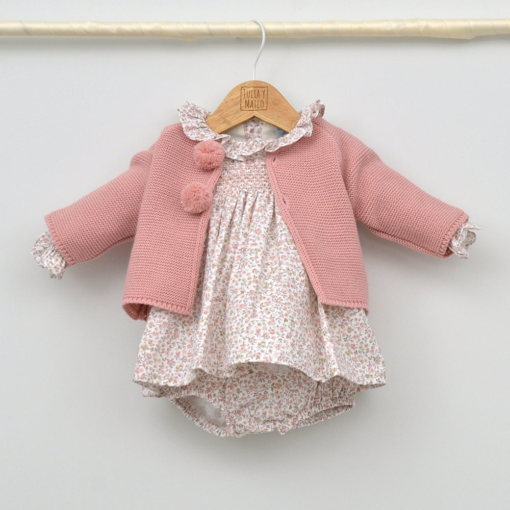 Jesusito bebé Clara punto smock con culotte
