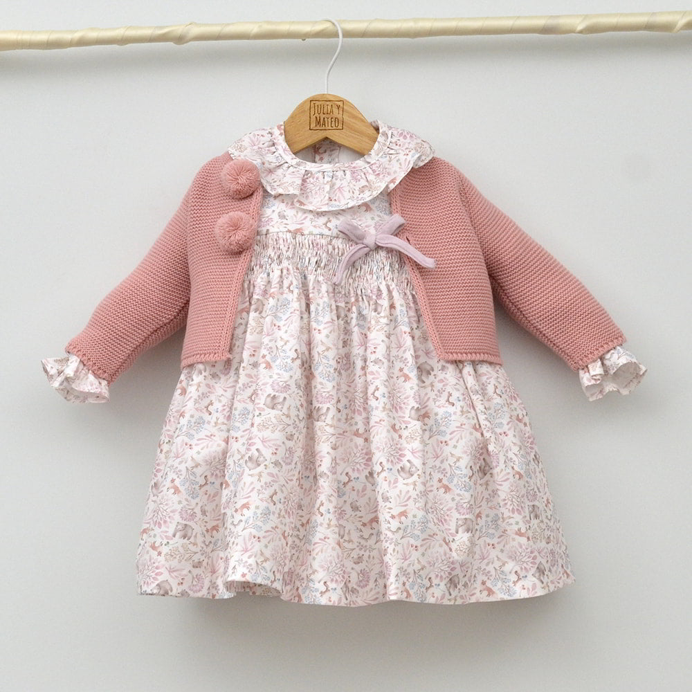 Vestido bebé Valentina punto Smock