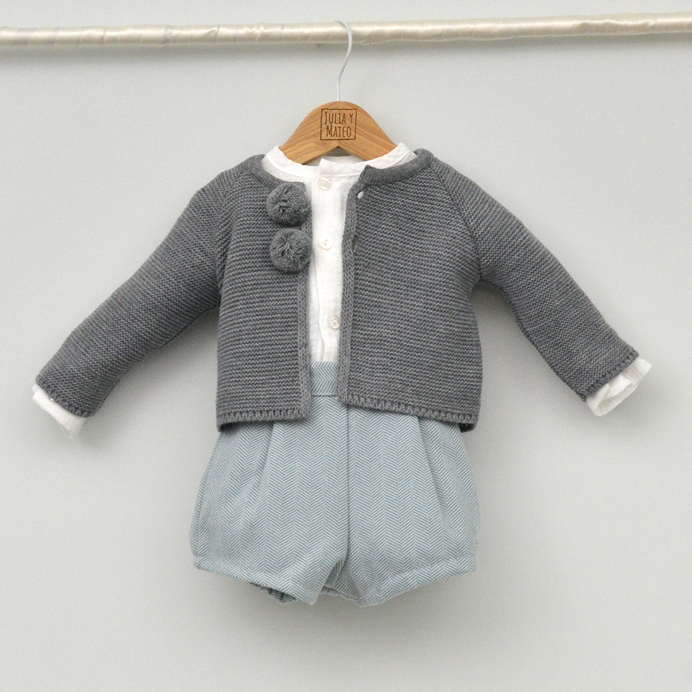 chaqueta vestir niño otoño en color gris