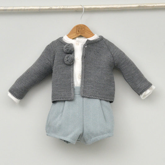 chaqueta vestir niño otoño en color gris