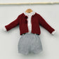 Conjunto bebé Enzo con peto y camisa cuello Mao
