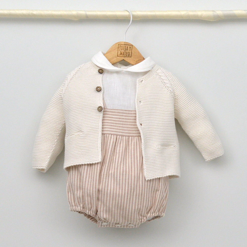 Conjunto bebé Marsella con ranita y camisa cuello bebé