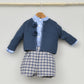 Conjunto bebé Thiago con peto y camisa cuello Mao
