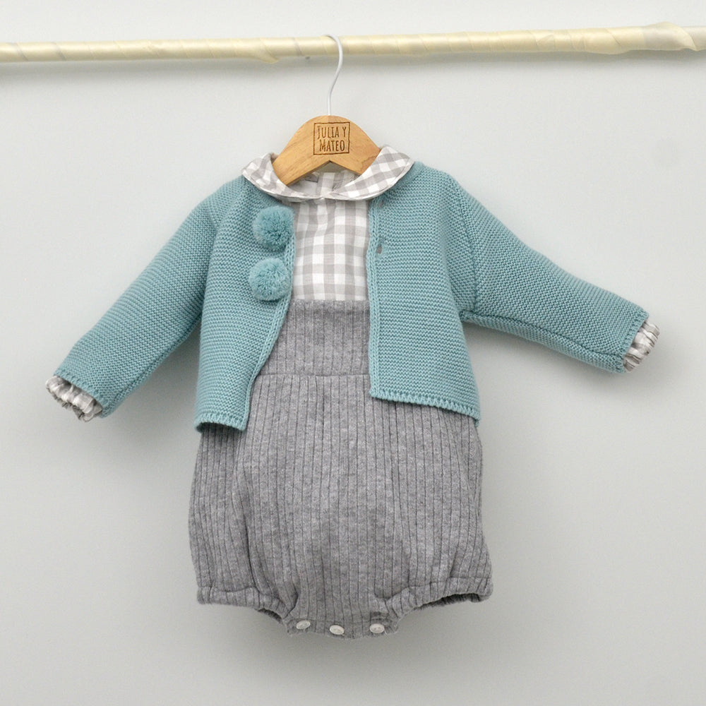 Conjunto bebé Enzo con ranita y camisa cuello bebé