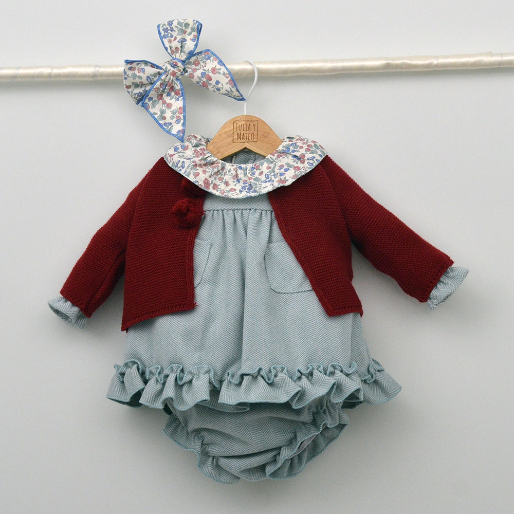 chaqueta niña otoño en color granate