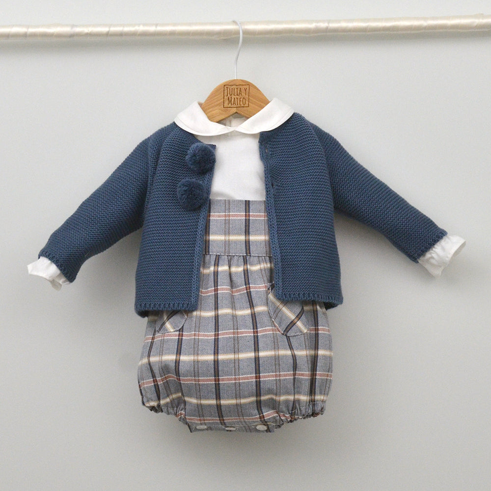 Conjunto vestir bebé con ranita y camisa cuello bebé "Vega"