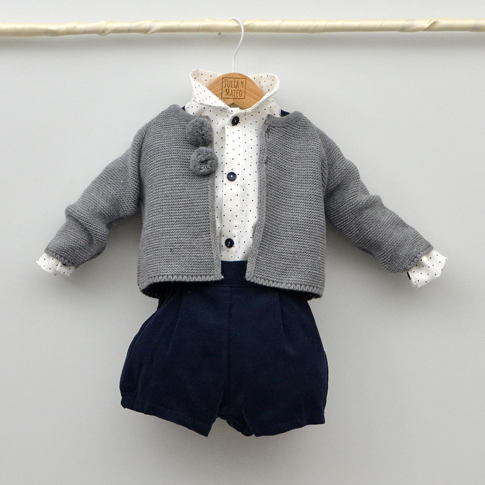 Conjunto bebé Stella con peto y camisa