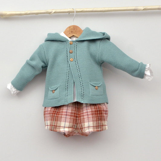 Conjunto bebé Hugo con pololo, camisa y chaqueta