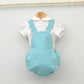 Conjunto bebé Rodas con ranita de lino y camisa cuello bebé