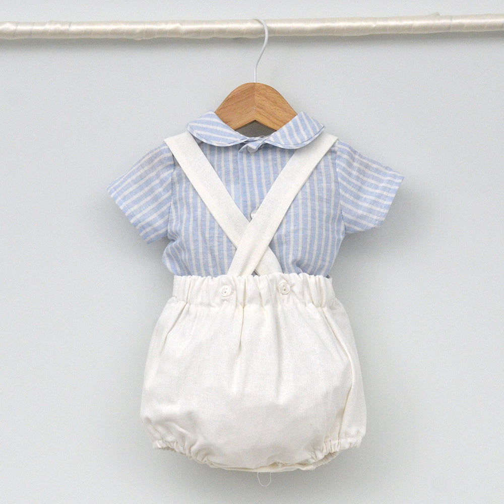 Conjunto bebé Lisboa con ranita y camisa cuello bebé