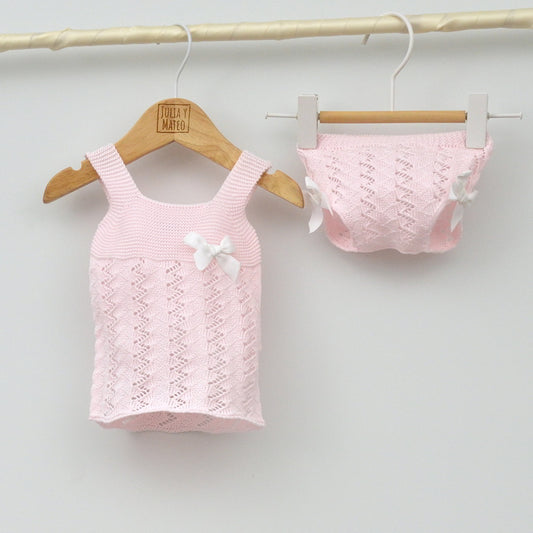 primera muda del bebe niña rosa clasica tienda online ropa canastillas recien nacido españa con encanto