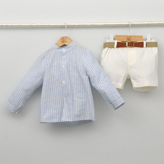 Conjunto Niño Lisboa con camisa y pantalón con cinturón