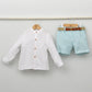 Conjunto Niño Comporta con camisa y pantalón con cinturón