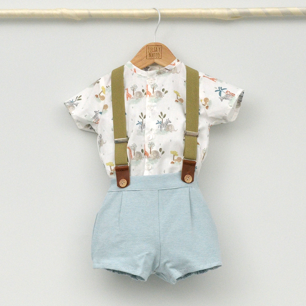 Conjunto bebé Tarifa con peto y camisa Mao