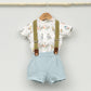 Conjunto bebé Tarifa con peto y camisa Mao