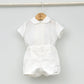 Conjunto Lucas de pololo y blusa de Organza