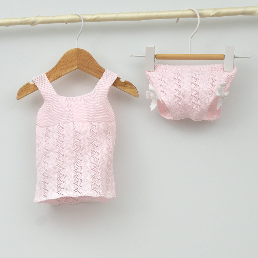 primera muda del bebe niña rosa clasica tienda online ropa canastillas recien nacido españa con encanto
