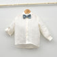 Conjuntos trajes ceremonia arras bautizo niños bebes lino chaleco pajarita azul Mayoral Amaya