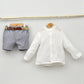 Conjunto Niño Milos con camisa y pantalón con cinturón