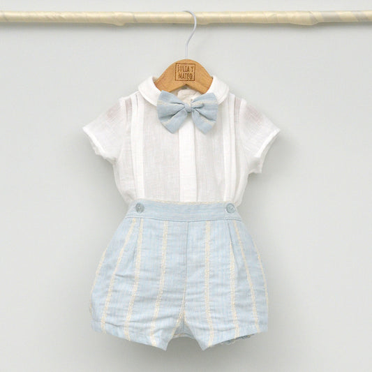 Conjunto bebé Milán con pantalón, camisa y pajarita