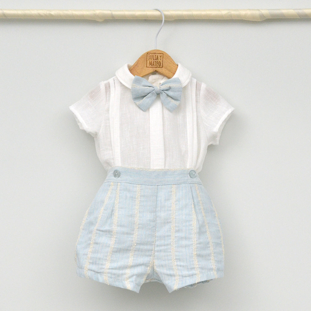 Conjunto bebé Milán con pantalón, camisa y pajarita