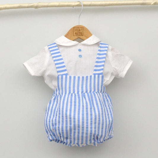Conjunto bebé Formentera con ranita y camisa cuello bebé