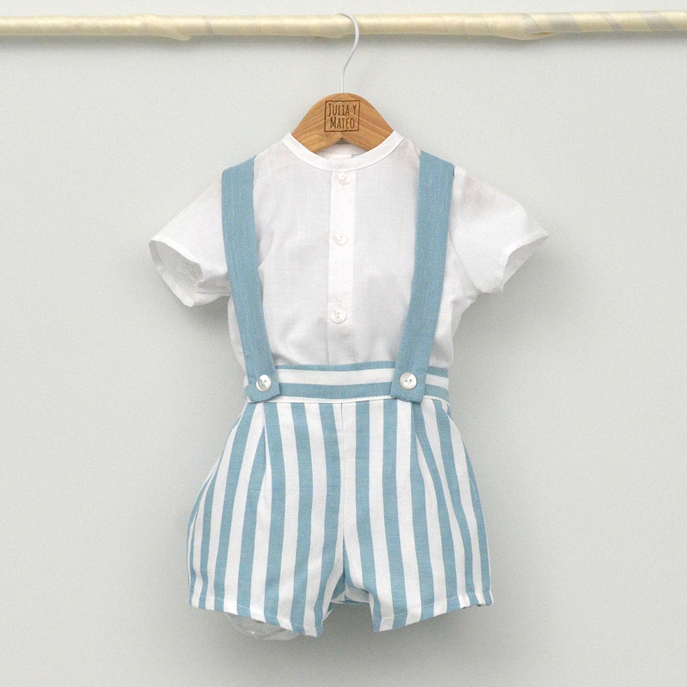 Conjunto bebé Sintra con peto y camisa Mao