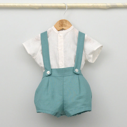 Conjunto bebé Roma con peto y camisa Mao