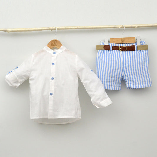 Conjunto Niño Formentera con camisa y pantalón con cinturón