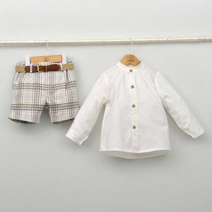 Conjunto Niño vestir con camisa y pantalón con cinturón "Lucas"