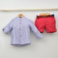 Conjunto Niño Santander con camisa y pantalón con cinturón